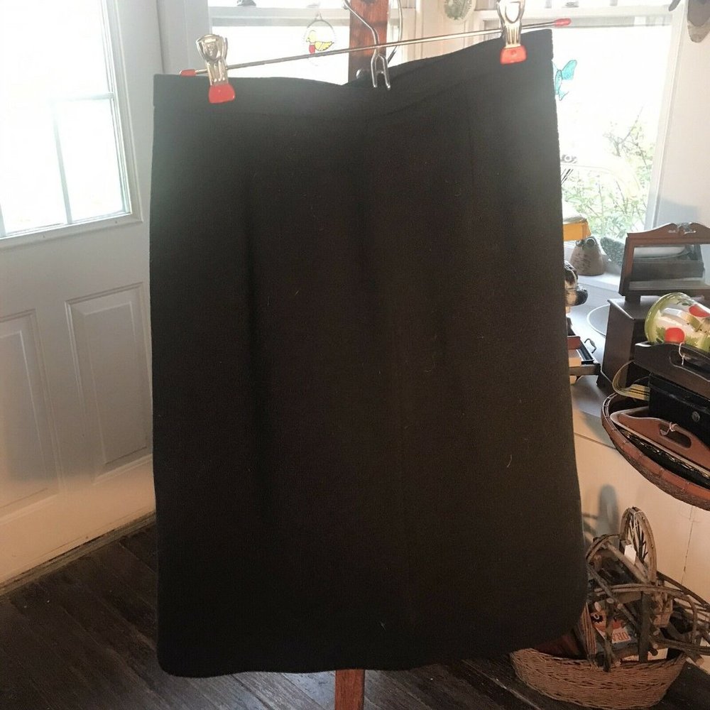 Vintage Union Made A-Line Black Skirt 12